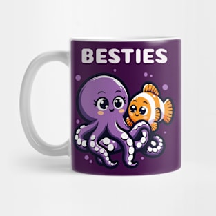 Octupus and Clown Fish Besties Mug